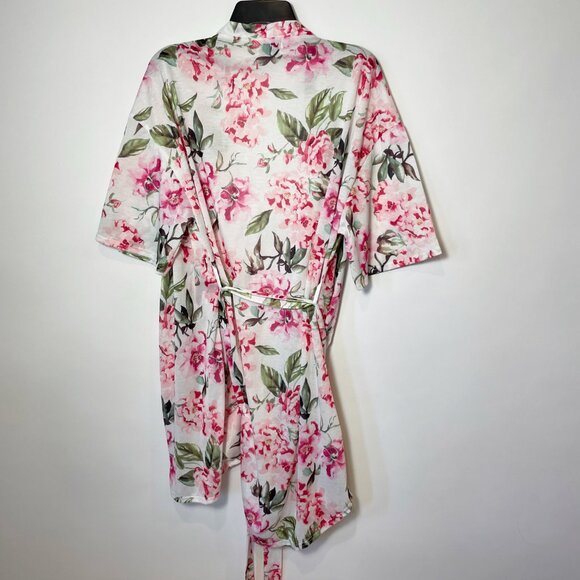 Show Me Your Mumu Brie Pink Floral Robe Bikini Cover Up OS Tie Waist Resortwear - Picture 4 of 5